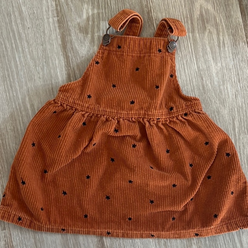 Zara Corduroy Pinafore Dress